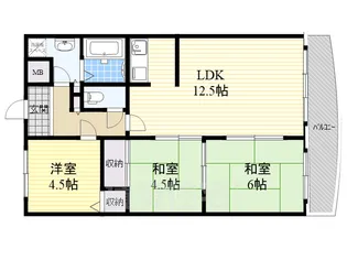 サンプラザ神楽【7階】の間取り