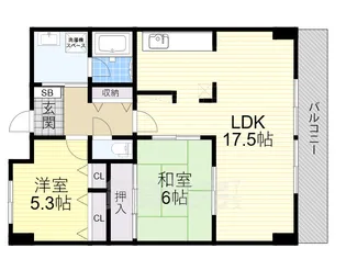 大阪府寝屋川市香里南之町【マンション】の間取り
