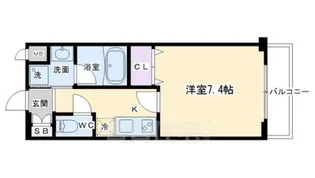 ベラジオ京都壬生イーストゲート【1階】の間取り