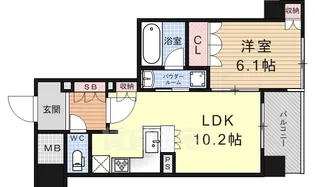 リーガル京都堀川五条通り【8階】の間取り