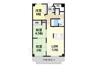 サンメゾン忍海【2階】の間取り