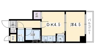 ライオンズマンション五条大宮第2【5階】の間取り