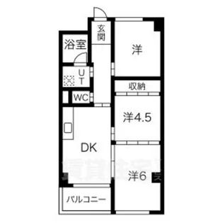 コーポヤマギワ【4階】の間取り