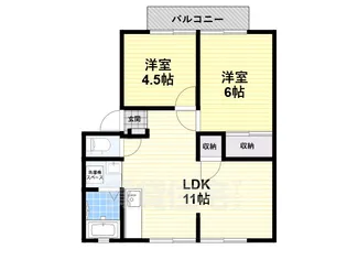 エムエムハイツB【2階】の間取り
