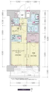 プレサンス伏見アーバンベース【14階】の間取り