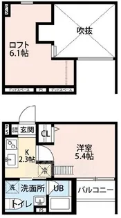 クレア瓦宮【1階】の間取り