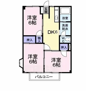 高安グリーンハイツ【1階】の間取り