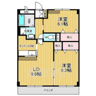 ブラウベルグ【2階】の間取り