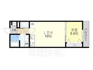 大阪府堺市西区浜寺石津町西4丁【アパート】の間取り