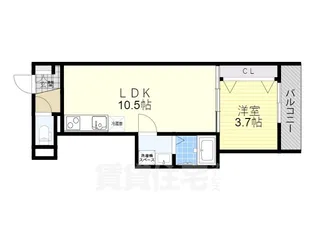 大阪府堺市西区浜寺石津町西4丁【アパート】の間取り