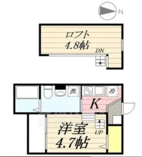 ドミトリー上高畑【1階】の間取り