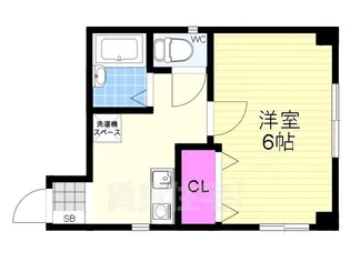 サンリバー塚本【5階】の間取り