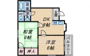 サントピア豊中【4階】の間取り