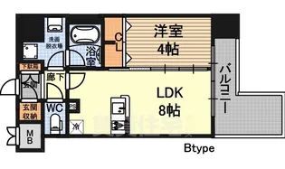 アーバネックス新大阪【9階】の間取り
