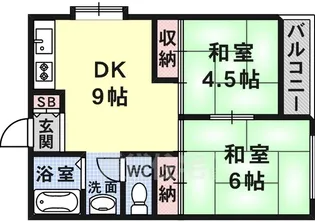 啓伸ハイツ【3階】の間取り