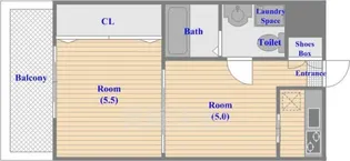 エステートモア大手門【6階】の間取り