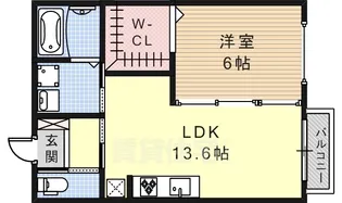 レトア荒子イースト【1階】の間取り
