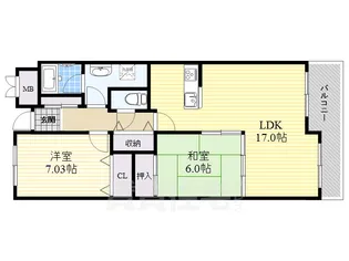 コムザ21北緑丘【2階】の間取り