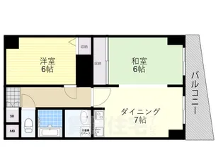 フィオーレ都島北【6階】の間取り