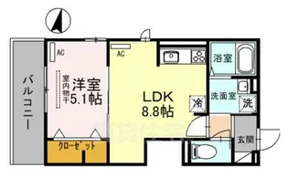 LuSole嵐山【2階】の間取り