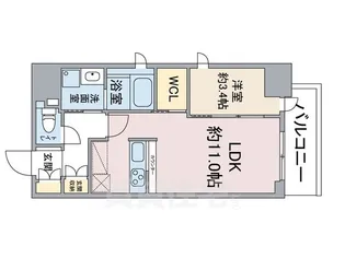 スリーアイランドタワー金山【6階】の間取り