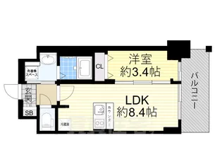 プレサンス新大阪ジェイズ【9階】の間取り
