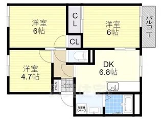 エスパシオ21 B棟【2階】の間取り