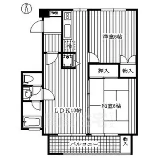 山添マンション【1階】の間取り
