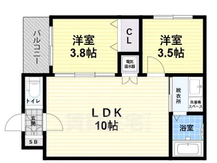 大阪府堺市堺区錦綾町2丁【アパート】の間取り