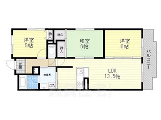 ロイヤルメゾン羽衣【5階】の間取り