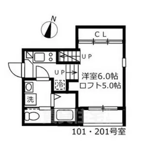 ハーモニーテラス伝馬町【1階】の間取り