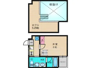 WEST 9 Mirror 1号館(ウエストナインミラー)【2階】の間取り