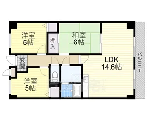 大阪府吹田市千里山東4丁目【マンション】の間取り
