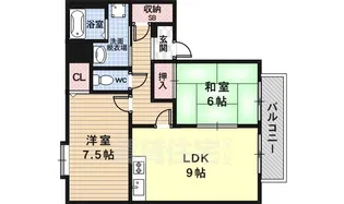 コンフォール鳴滝【2階】の間取り