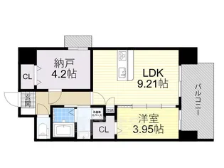 グランステディ城東中央【3階】の間取り