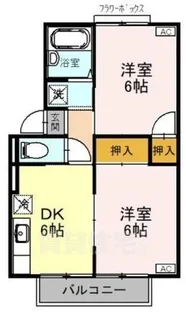 サニーハイツフミ A棟【2階】の間取り