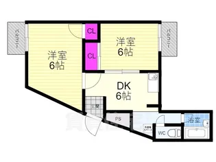 京都府京都市西京区桂浅原町【マンション】の間取り
