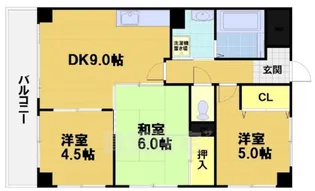 3DKの間取り画像