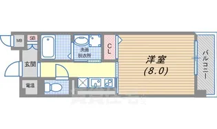 ヴィラ村雨【5階】の間取り