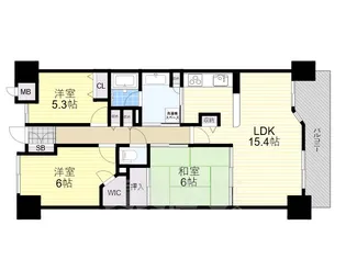 ディアステージ奈良三条【8階】の間取り