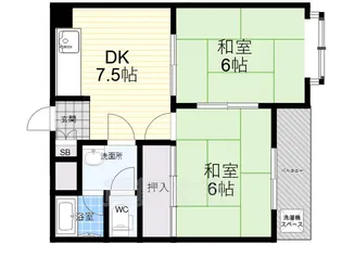コスモパレス甲東園【3階】の間取り