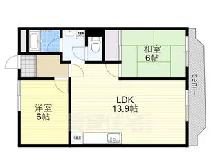 緑地公園第一ダイヤモンドマンション【3階】の間取り