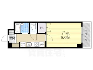 メタモルフゥオー中島【3階】の間取り