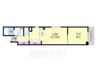 1LDKの間取り画像