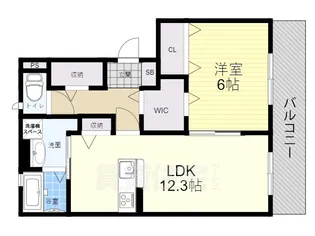 Casa Imakita CAMELLIA【2階】の間取り
