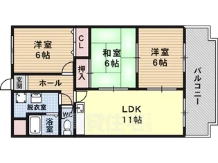 パレボンシャンス【3階】の間取り