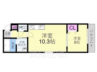 グラン・レガロ丹波橋【2階】の間取り