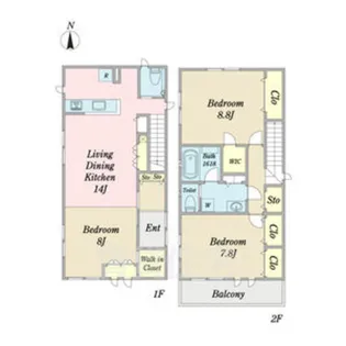 EXIA KANOKO2【1階】の間取り