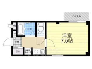 ハピネス園田【501号室】の間取り