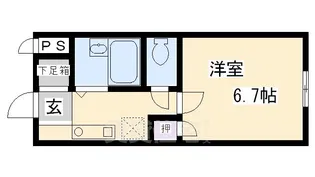 グランタック河原町五条【4階】の間取り